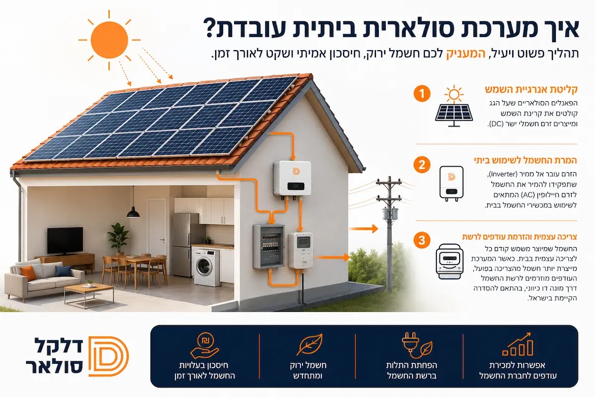 איך מערכת סולארית ביתית עובדת