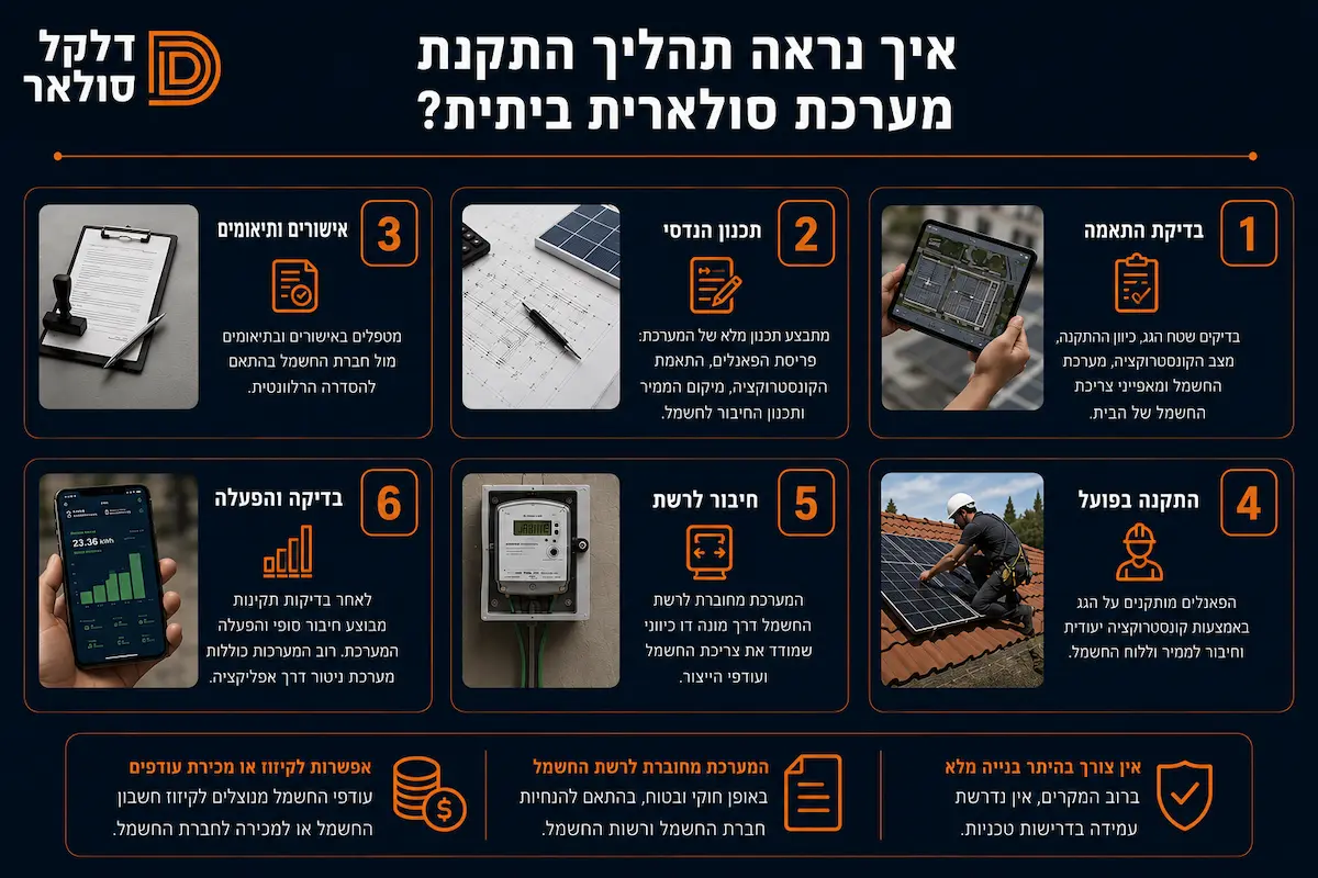 איך נראה תהליך התקנת מערכת סולארית ביתית