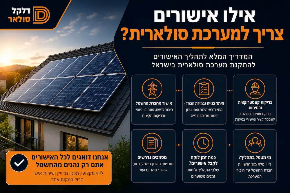 אילו אישורים צריך למערכת סולארית