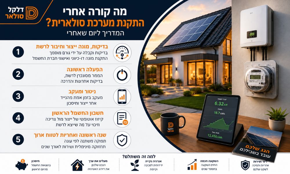 מה קורה אחרי התקנת מערכת סולארית המדריך ליום שאחרי