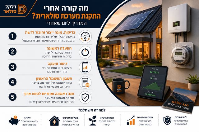 מה קורה אחרי התקנת מערכת סולארית המדריך ליום שאחרי