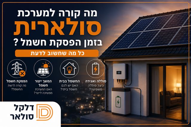 מה קורה למערכת סולארית בזמן הפסקת חשמל
