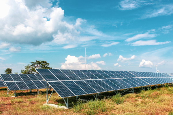 התקנת לוחות סולאריים בשטח חקלאי